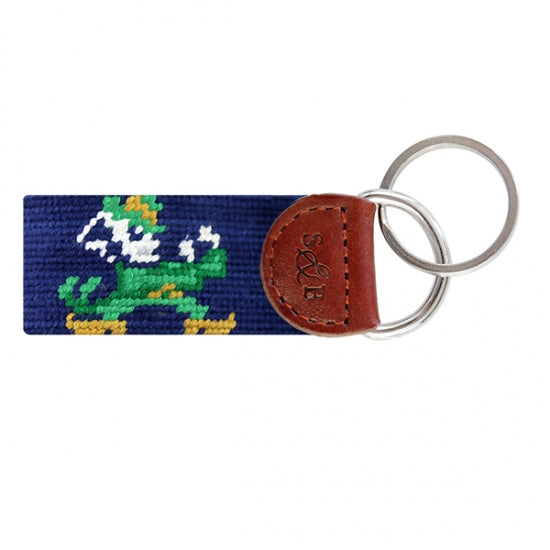 Notre Dame Needlepoint Key Fob