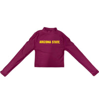 Arizona State ASU Maroon Mock Neck Top