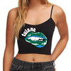 Tulane Lips Black Spaghetti Tank