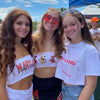 Maryland Terps White Bandeau Top