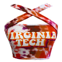 Virginia Tech Tie Dye Multi Way Bandeau Top