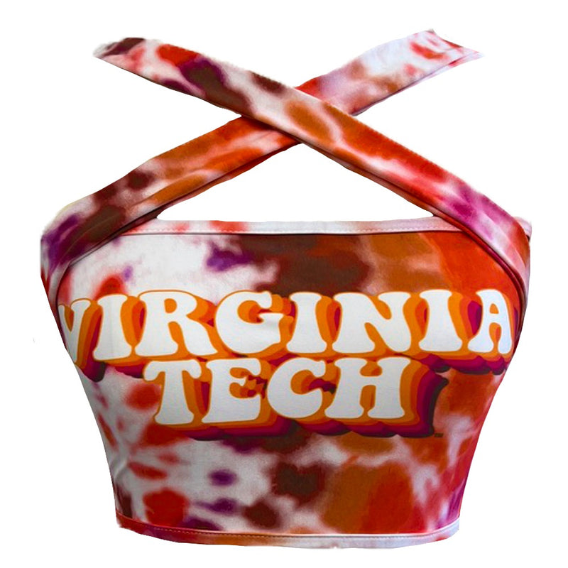 Virginia Tech Tie Dye Multi Way Bandeau