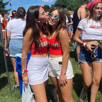 Maryland Terps Red Crop Tank Top