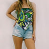 Tulane Collage Bandana Top