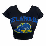 Delaware Blue Hens Black Babydoll Tee