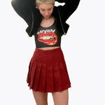 Red Varsity Tennis Skirt