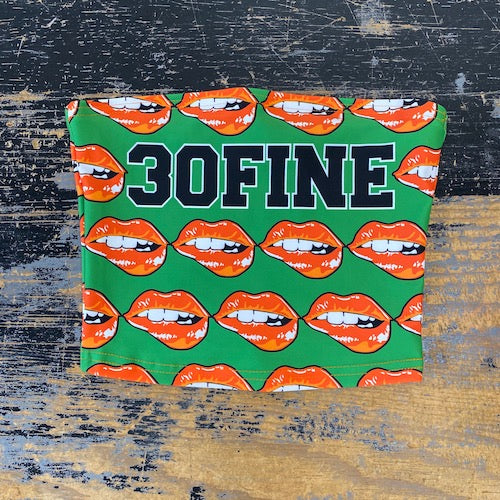 Green 30Fine Lips All Over Tube Top