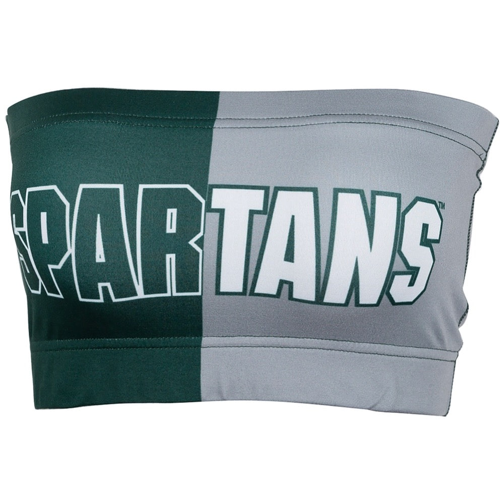 Michigan State Two Tone Bandeau Top