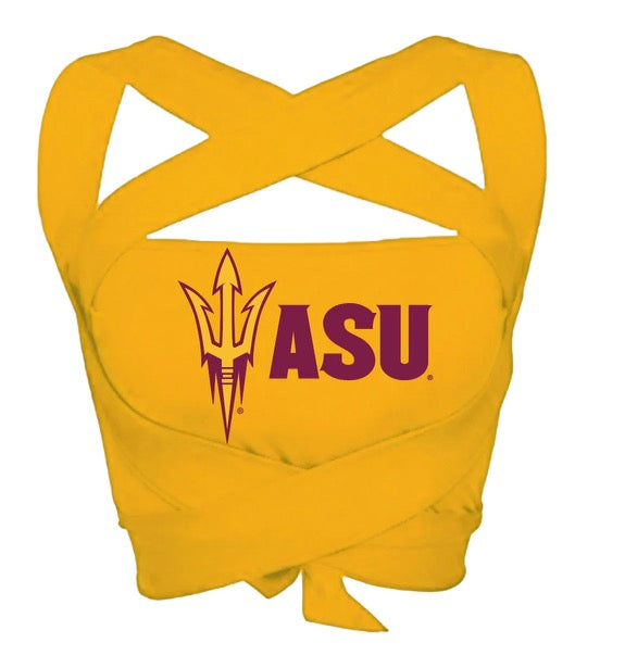 Arizona State ASU Yellow Multi Way Bandeau