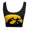 Iowa Hawkeyes Black Crop Tank Top