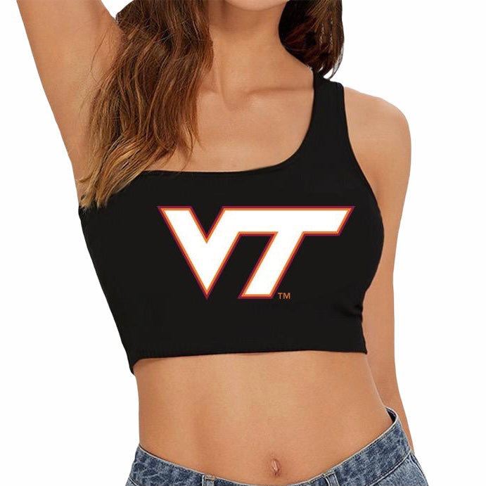 Virginia Tech Black One Shoulder Top