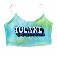 Tulane Tie Dye Spaghetti Tank
