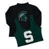 Michigan State Black Mock Neck Top