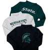 Michigan State Black Mock Neck Top
