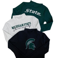Michigan State Black Mock Neck Top