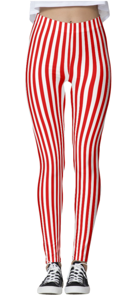 Vertical striped leggings