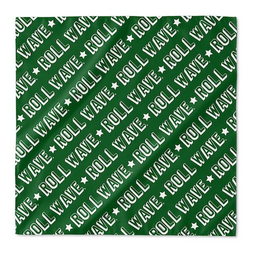 Tulane Roll Wave Stars Bandana Top