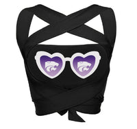 Kansas State Black Multi Way Bandeau Top