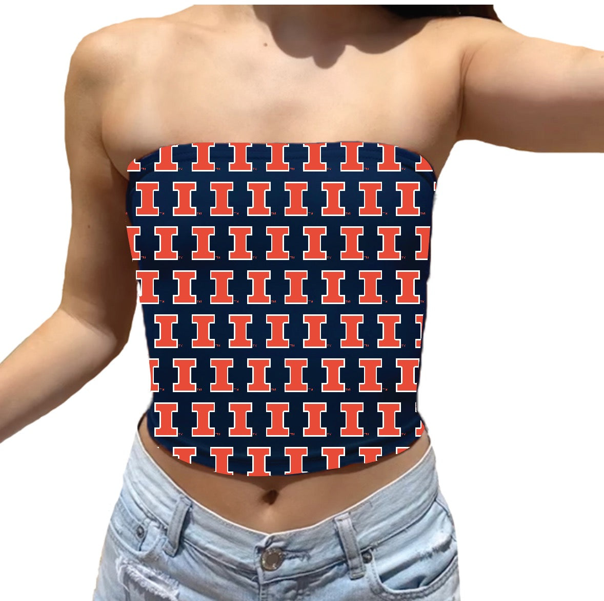 Illinois Fighting Illini All Over Tube Top