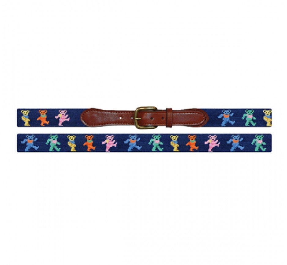 Dancing Bears Needlepoint Belt