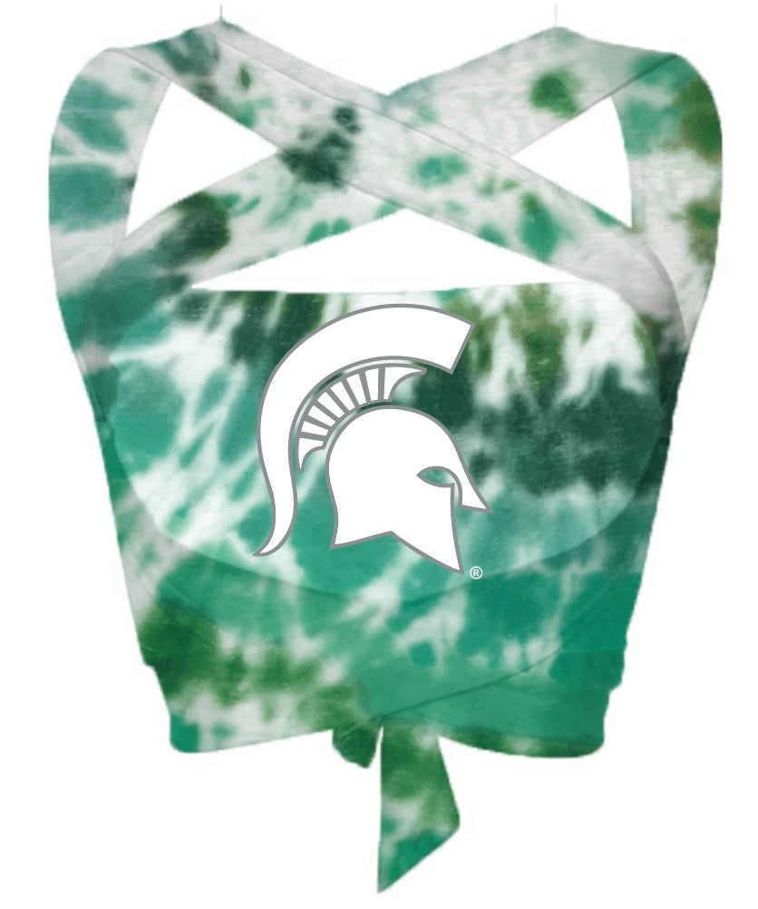 Michigan State Tie Dye Multi Way Bandeau