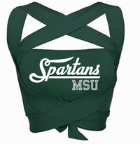 Michigan State Green Multi Way Bandeau Top