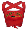 Maryland Terps Red Multi Way Bandeau Top