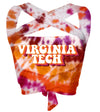 Virginia Tech Tie Dye Multi Way Bandeau Top
