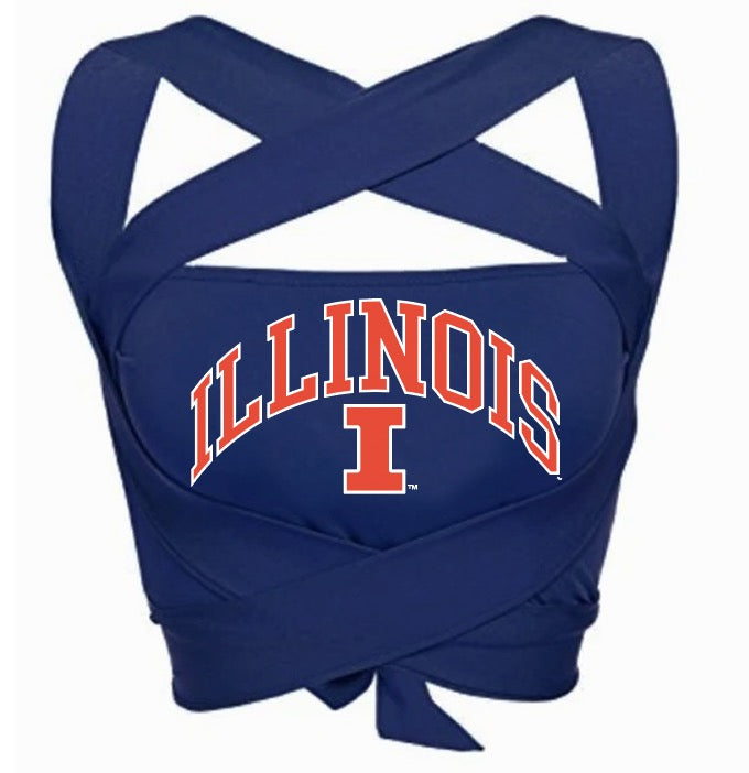 Illinois Fighting Illini Navy Multi Way Bandeau