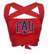 Florida Atlantic Owls Red Multi Way Bandeau Top