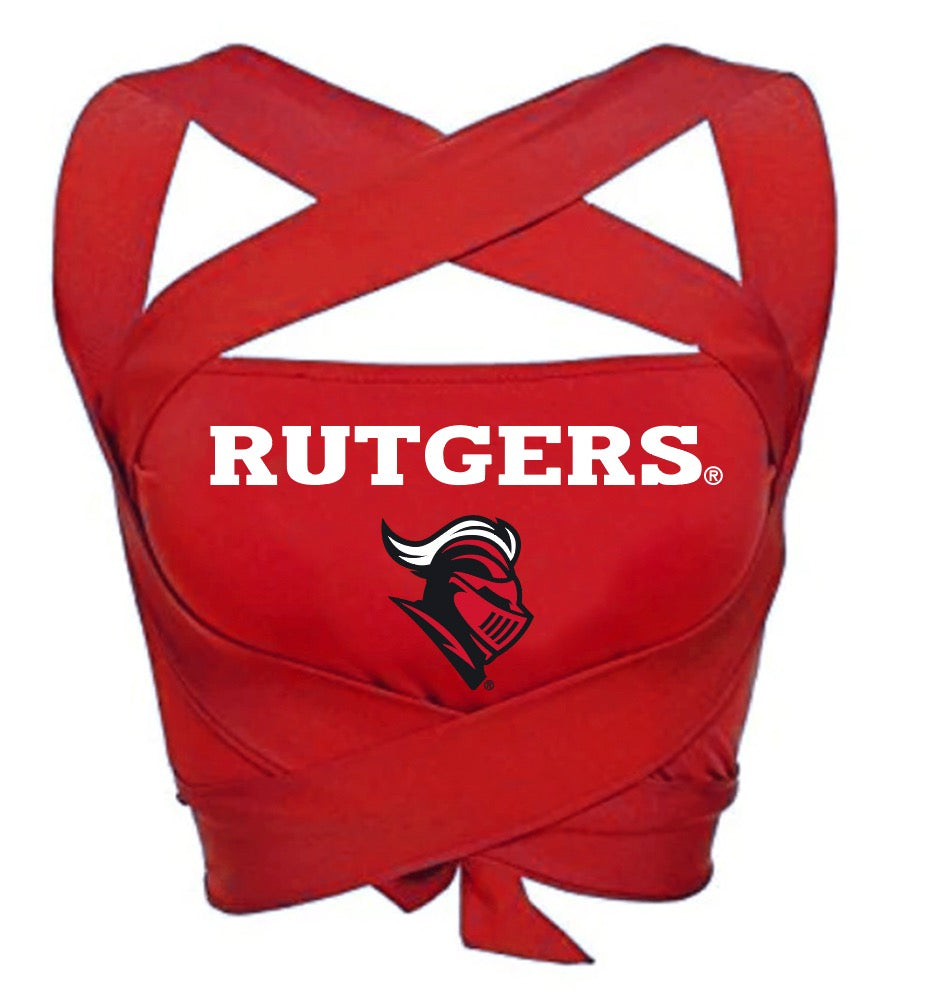 Rutgers Red Multi Way Bandeau Top