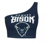 Howard Bison Navy One Shoulder Top