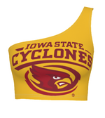Iowa State Yellow One Shoulder Top