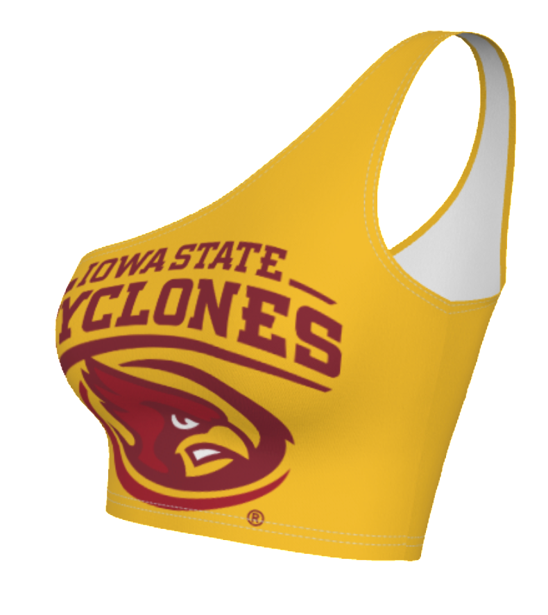 Iowa State Yellow One Shoulder Top
