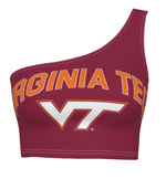 Virginia Tech Maroon One Shoulder Top