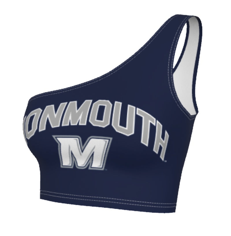 Monmouth Navy One Shoulder Top