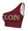 Elon Maroon One Shoulder Top