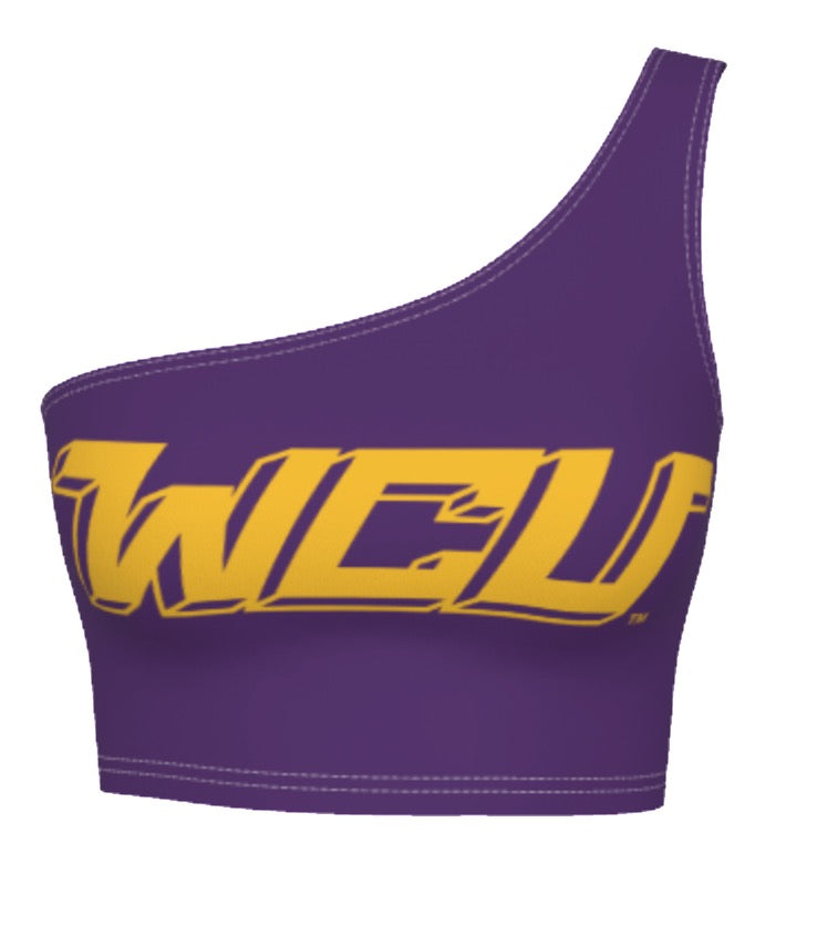 West Chester University Purple One Shoulder Top