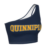 Quinnipiac Navy One Shoulder Top