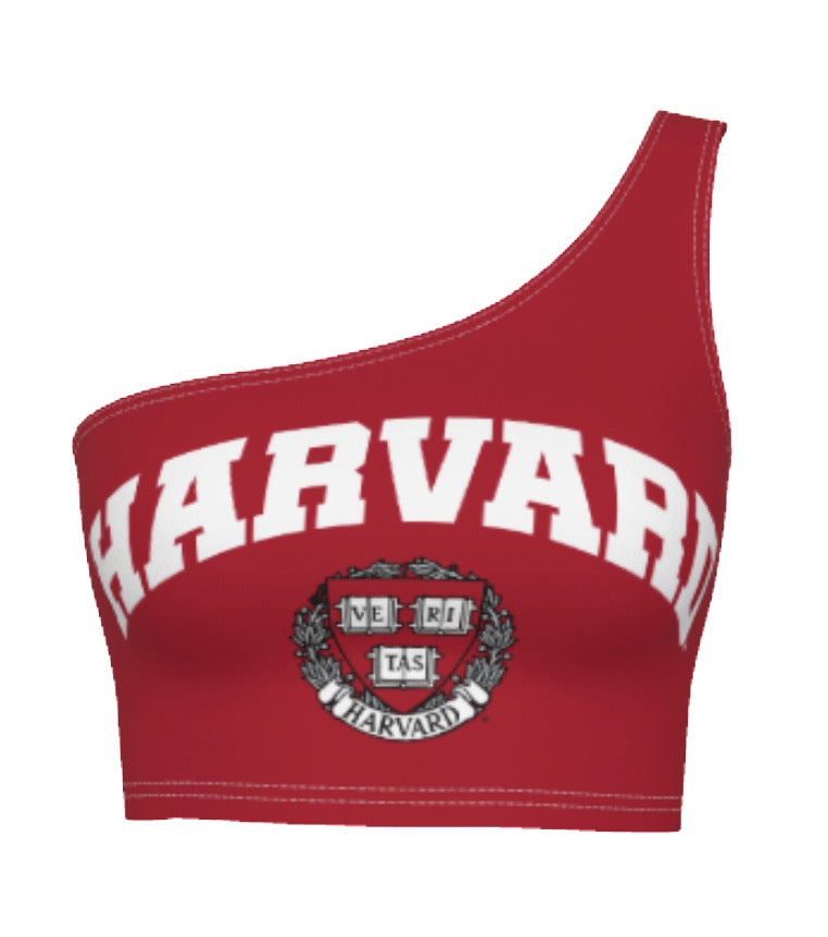 Harvard University Maroon One Shoulder Top