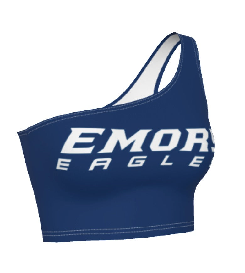 Emory Navy One Shoulder Top