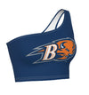 Bucknell Navy One Shoulder Top