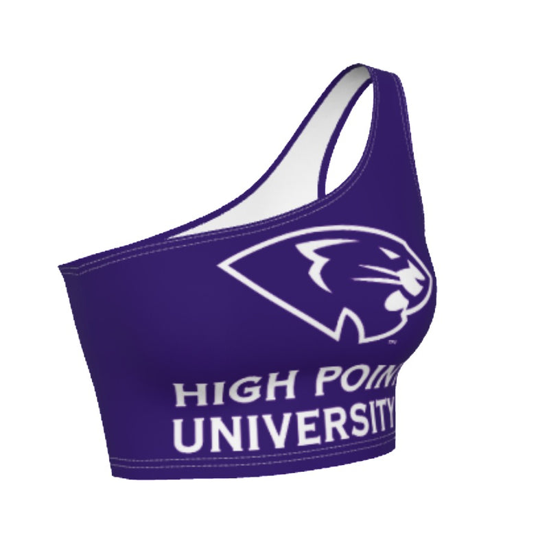High Point University Purple One Shoulder Top