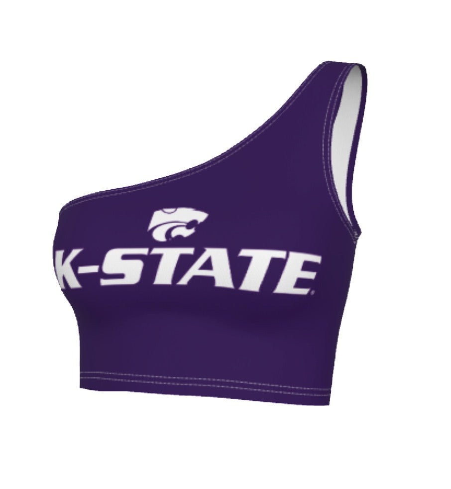 Kansas State Purple One Shoulder Top