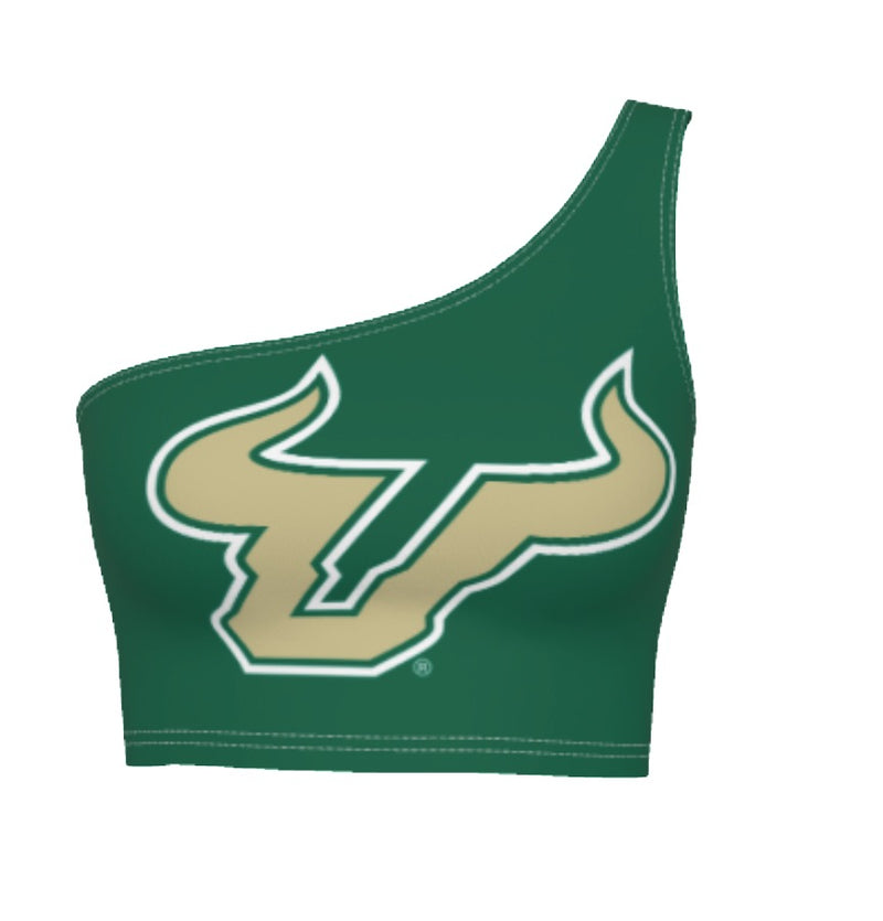 USF Green One Shoulder Top