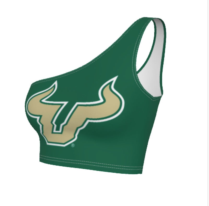 USF Green One Shoulder Top