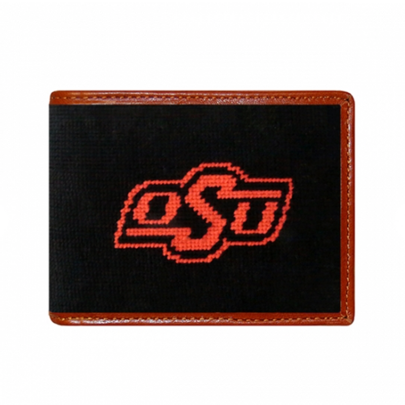 Oklahoma State Needlepoint Bi-Fold Wallet