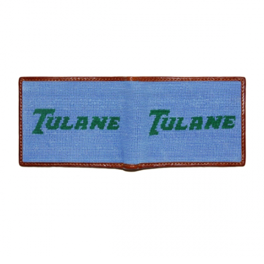 Tulane Needlepoint Bi-Fold Wallet