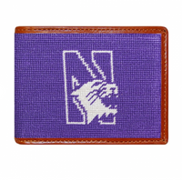 Northwestern Needlepoint Bi-Fold Wallet