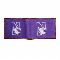Northwestern Needlepoint Bi-Fold Wallet